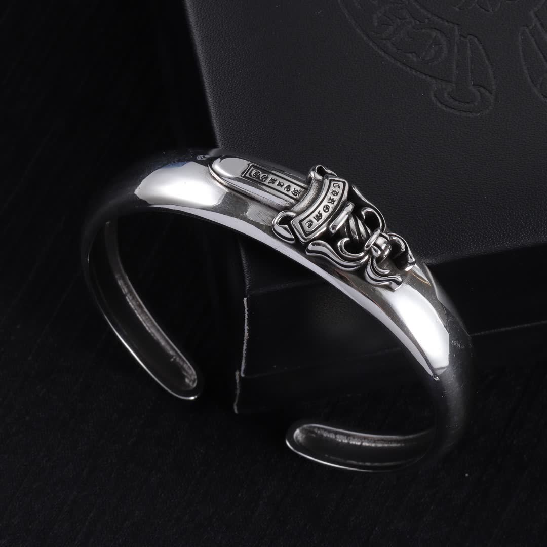 Chrome Hearts John Hardy Classic Chain Sterling Silver Cuff Bracelet
